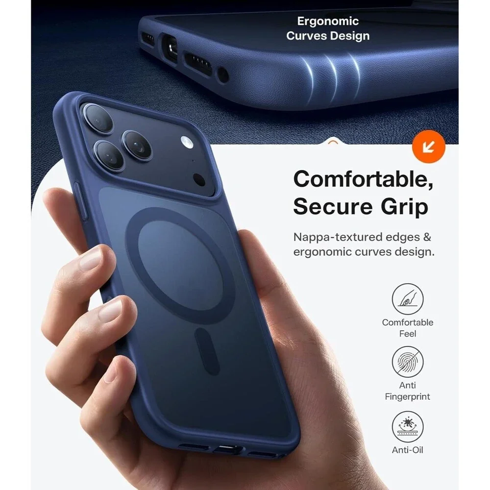 TORRAS Magnetic Shockproof for iPhone 17 Pro Case, Camera Control, Clear